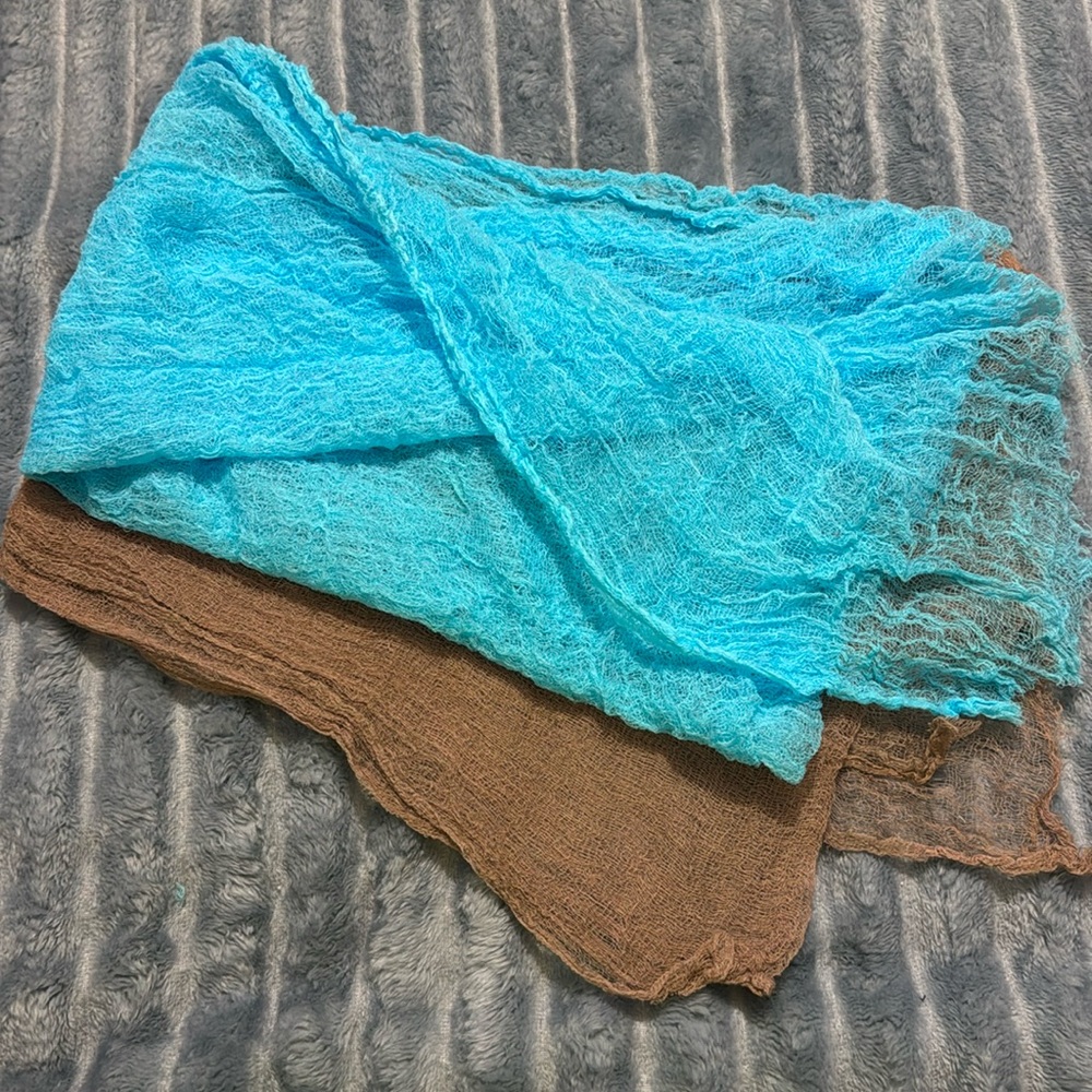 Cheesecloth wraps for newborn photography